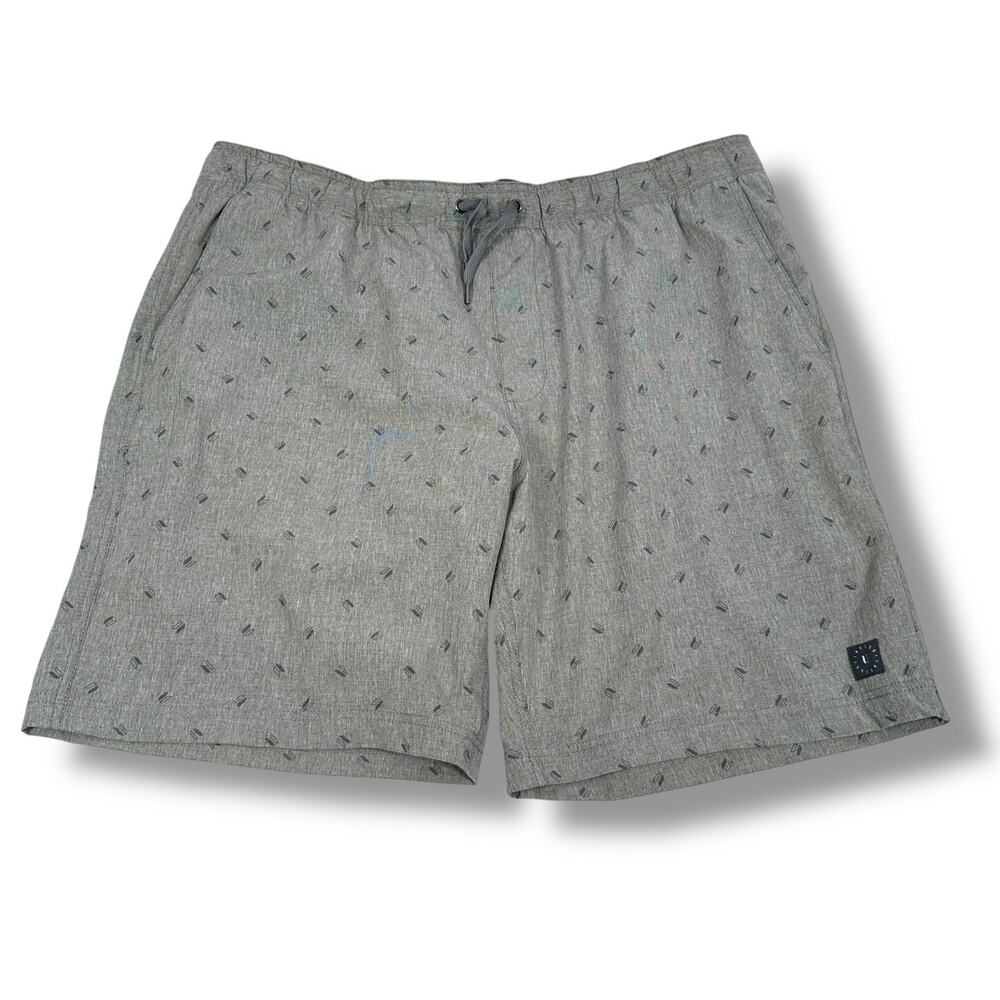 Linksoul‎ Golf Shorts Men’s 2XL XXL Gray Logo All-Over Print Drawstring Lined